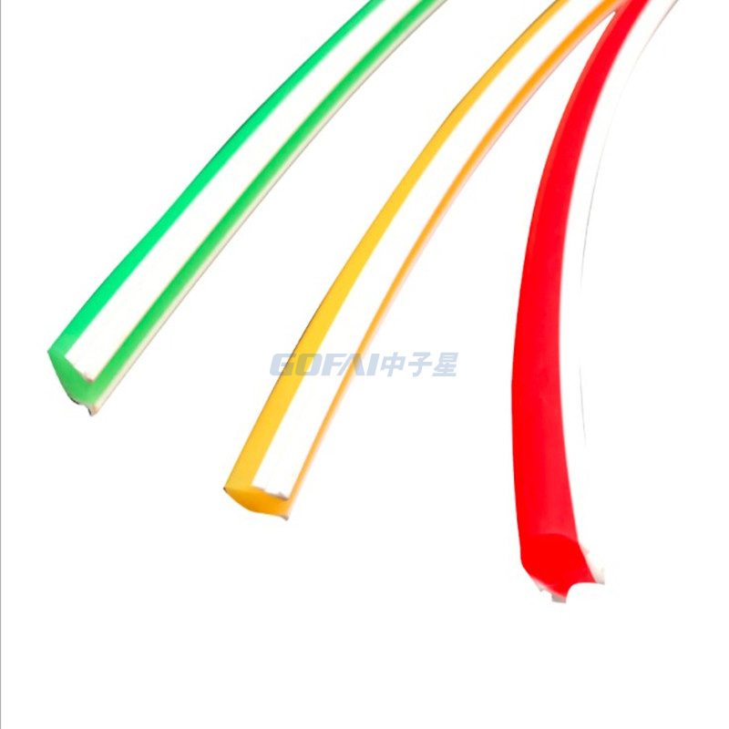 Manchon de tube de bande de guide de silicone de lumière au néon coloré décoratif de profil expulsé adapté aux besoins du client